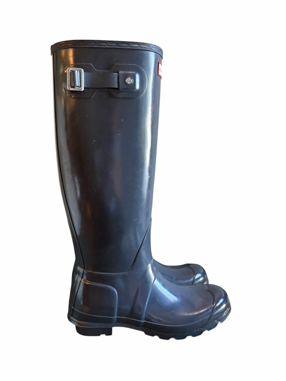 Hunter Original Tall Gloss Boots in Dark Slate Gray - 8 - Picture 5 of 11